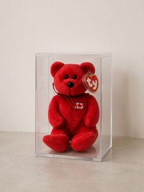 Ty Pierre bear NWT in display case beanie baby Canadian exclusive